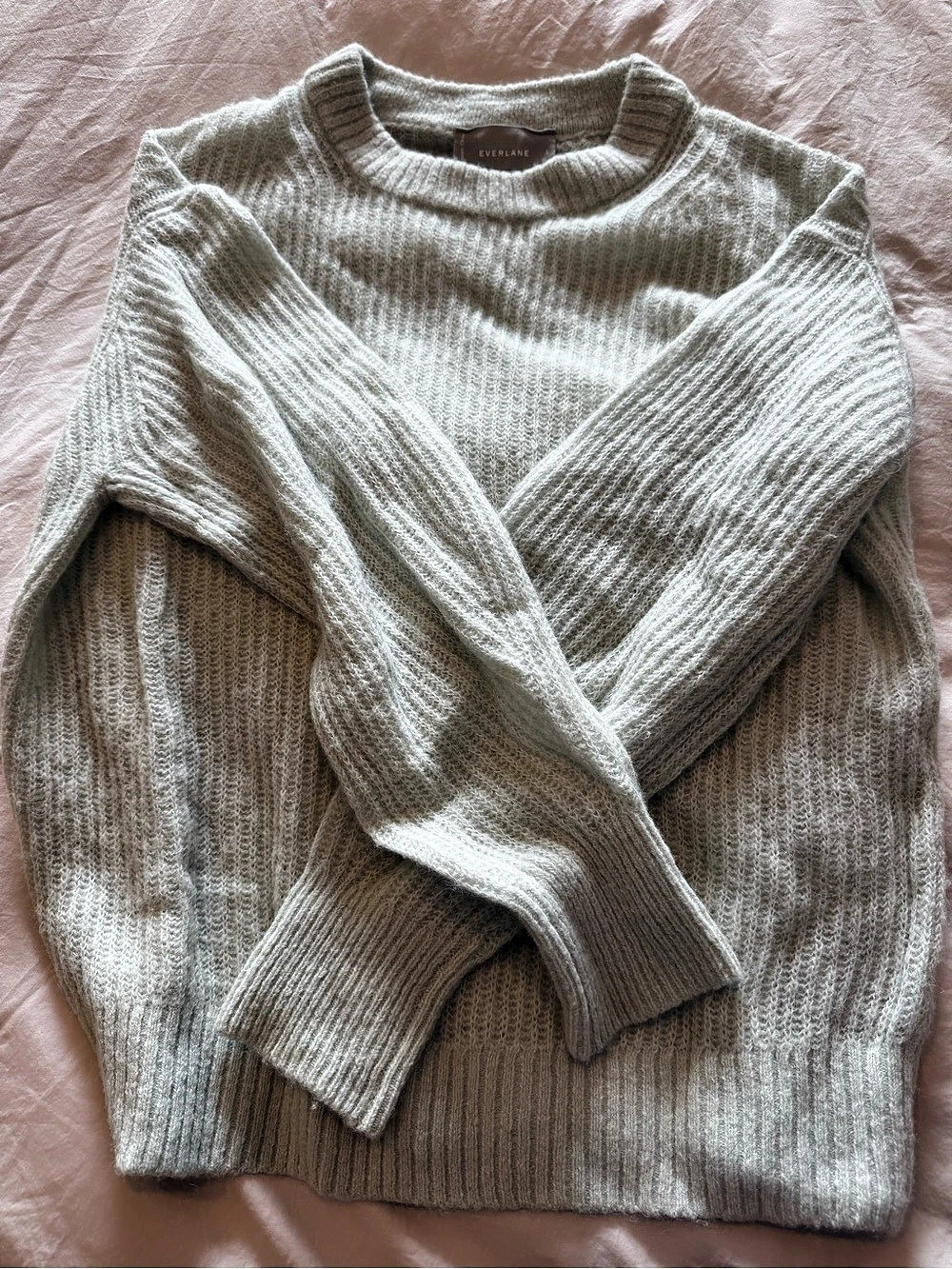 Everlane Crew in Alpaca Gray Crew Neck Sweater